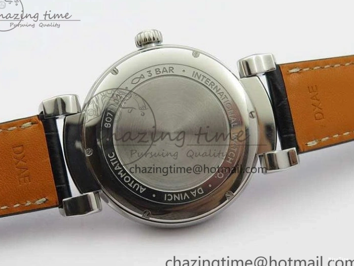 MIROTIME 0209 Da Vinci IW356601 SS TW 1:1 Best Edition Blue Dial On Black Leather Strap A Durable 7239